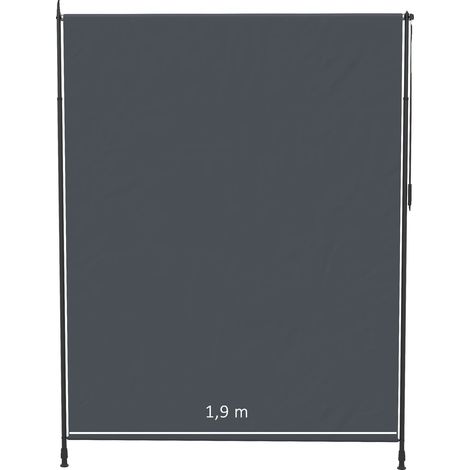 Tenda verticale, altezza regolabile, telaio resistente agli agenti atmosferici, colore antracite. (1/2)