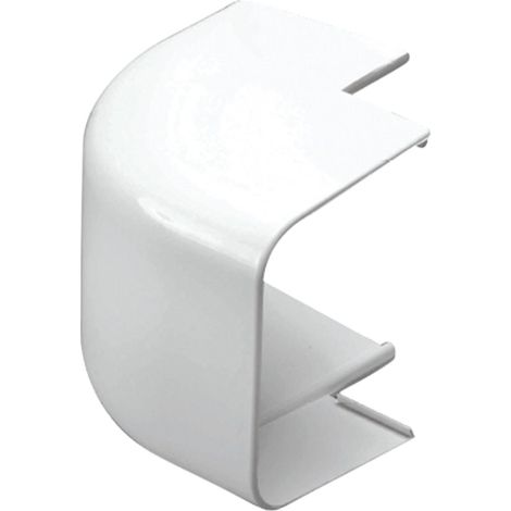 Coude extérieur 90° pour goulotte mm 90x65 - blanc