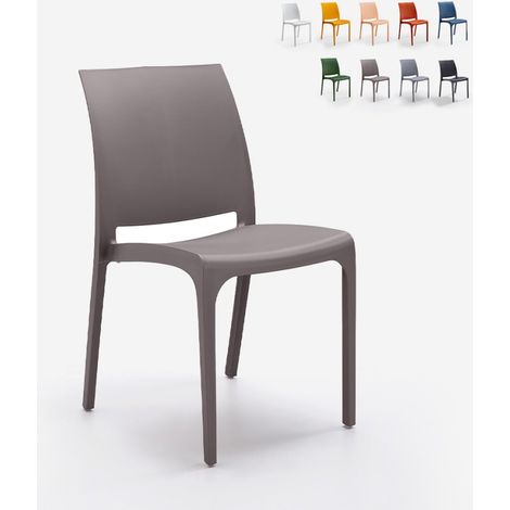 Bica – Chaise de jardin empilable en polypropylène et fibre de verre – Confort ergonomique – Charge maximale 110 kg – Pour intérieur et extérieur (1/5)