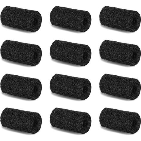 Juego de 12 cepillos de espuma para limpiafondos robóticos, protector de entrada de acero inoxidable, tapa de entrada/rejilla del filtro del acuario. (1/4)