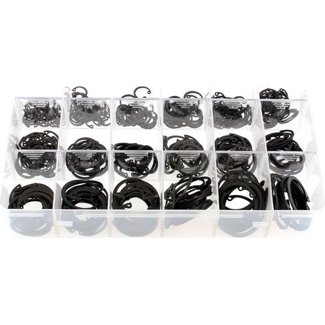 Coffret Assortiment de Circlips Intérieurs Acier Noir DIN 472
