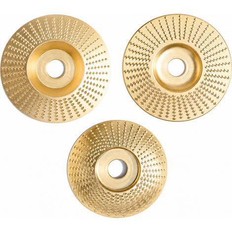 Disques pour Sculpter le Bois 3 Pièces Dorés pour Meuleuse 100 mm (1/5)