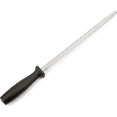 Manueller Messerschärfer – Kohlenstoffstahl und Diamant, ergonomischer Griff, 203 mm, für dünne Klingen, schwarz, präzises und dauerhaftes Schärfen, geeignet für Rechts- und Linkshänder