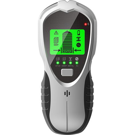 Détecteur de montants mural multifonctionnel 4 en 1, détecteur de métaux numérique portable avec écran LCD pour poutres en bois, câbles électriques et montants décoratifs. (1/5)