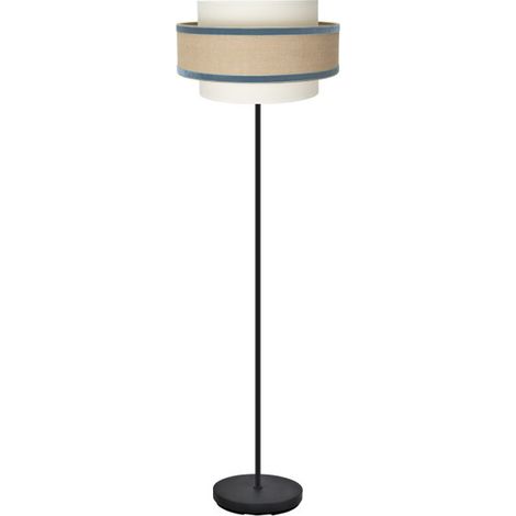 Wohnzimmer Stehleuchte "Carnelian" Ø40x166cm 1xE27 (Leuchtmittel nicht enthalten) beige und blau