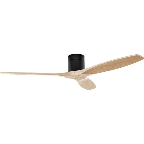 Forlight - Ventilador de Techo Stem Evo, Ø1320mm, Motor DC Silencioso, 30W, 6 Velocidades, Mando a Distancia Incluido, 20-32m², Madera Clara, Palas Madera Clara