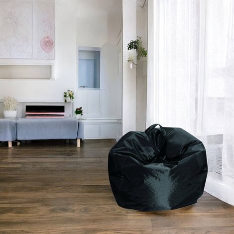 Dmora Pouf élégant, couleur noire, Mesure 65 x 50 x 65 cm, avec emballage renforcé