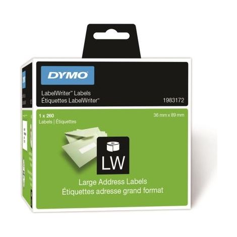 Etiquetas para Impresora Dymo 1983172 Blanco Negro/Blanco