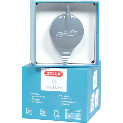 Bulleur aérateur 1.5w débit 18.6 L/h gris pour aquarium max 50 Litres - zolux