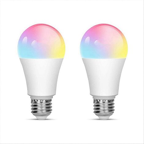 Lot de 2 ampoules connectées Tuya Smart E27, dimmables et compatibles Wi-Fi, 18 W (1/5)