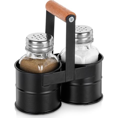 Gewürzstreuer-Set (Salz- und Pfefferstreuer) mit Ständer (1/5)