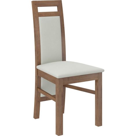 Chaise bois marron et tissu tissu Mouka-Tissu 27112 (1/4)