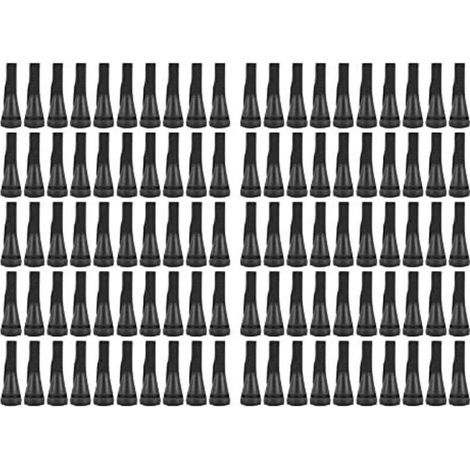 100 pezzi di dita per spiumatrice per pollame, dita in gomma per spiumatrice per pollame, per tagliare le piume di pollo, anatra e oca (nero)