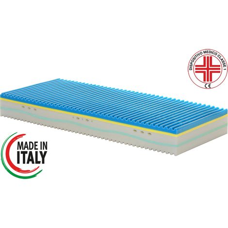 Materasso Singolo Memory 5 strati mod. Armonia Plus Misura 80x190 Alto 25 cm con 7 zone a portanza differenziata Sfoderabile DISPOSITIVO MEDICO CLASSE 1 DETRAIBILE - Materassimemory.eu (1/4)