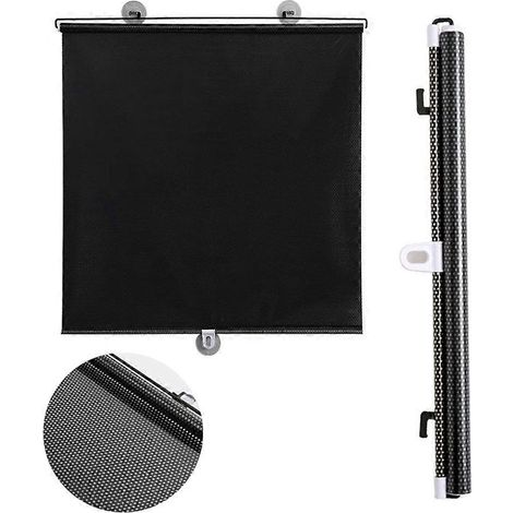 Store occultant à ventouses pour chambre à coucher, protection UV, noir, 40 cm x 60 cm (1/5)