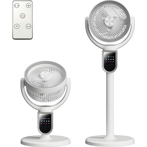 3-in-1-Turbo-Akku-Ventilator mit 4000-mAh-Akku, 8D-Oszillation, Fernbedienung, leisem Betrieb und 9-Stunden-Timer (1/5)