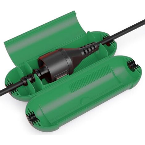 Green Safe Box / Extension Cable Protection Box (Cable Protector, Indoor) (1 Piece) (1/4)