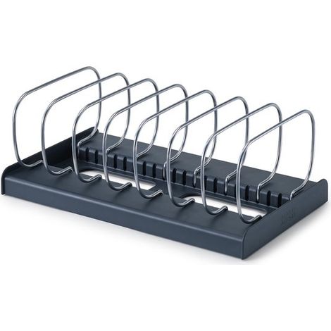 DrawerStore™, Joseph Joseph, Grey Baking Tray Organiser, organisateur d'ustensiles de pâtisserie, séparateurs réglables, acier inoxydable, optimise l'espace, couleur grise.