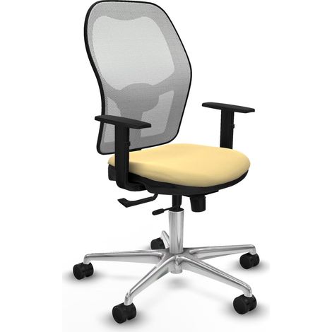 Sedia da ufficio piqueras y crespo Jorquera crema alluminio (1/2)