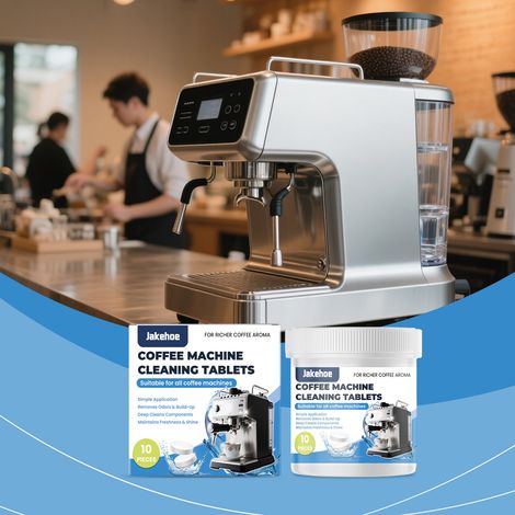 Reinigungstabletten für Kaffeemaschinen, geeignet zur Entfernung von Kaffeeflecken und -rückständen, für den täglichen Gebrauch im Haushalt – 10 Stück -- BIEMMEDUE (1/5)