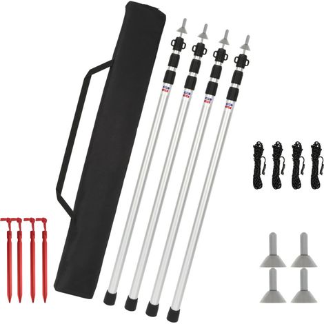 SWANEW Set di 4 pali telescopici per tenda Palo per tenda (1/5)