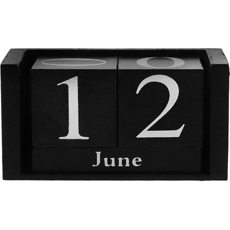 Calendrier en bois élégant, style européen, calendrier perpétuel, bloc de calendrier pour bureau, fournitures de bureau (1/5)