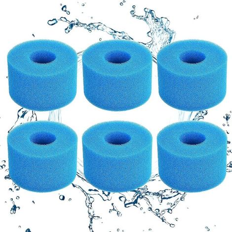 Éponge filtrante de type S1, cartouche filtrante en mousse, mousse filtrante pour piscine, réutilisable et lavable, filtre en mousse (6, bleu) (1/4)