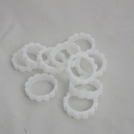 Anillos de soporte de plástico negro, PU 10 piezas KLUDI