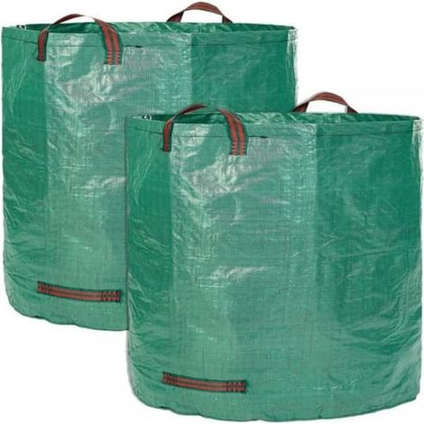 Sacs à déchets de jardin - 272 litres - Résistants à l'eau - Réutilisables - 3 poignées (1/4)