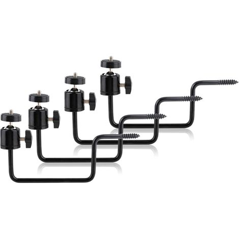 Support à vis multiposition en acier pour caméra 360 degrés - Systèmes de montage réglables pour surveillance extérieure - Support à vis pour caméra de faune sauvage (1/5)