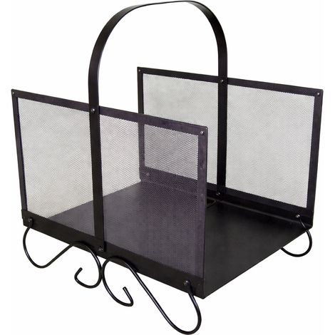 CARRELLO PORTALEGNA IN FERRO COLORE NERO CM. 41X33X48H