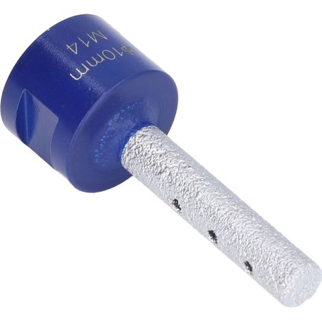 Fraise diamantée à vide brasé M14, coupe et meulage céramique dure et porcelaine, tige filetée 10mm, outil de fraisage rotatif (1/5)
