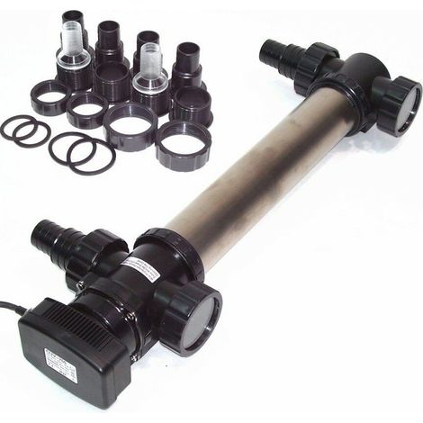 55008 Edelstahl UVC Teichklärer 72W Wasserklärer Lichtfilter Vorklärgerät Koi (1/5)