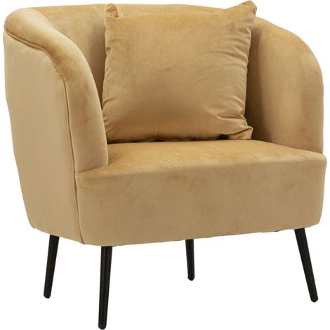 Fauteuil Imitation Fourrure "Soffy" 78cm Marron (1/5)