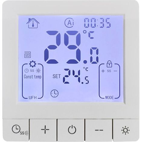 Thermostat de chauffage ACL 3A, Wi-Fi intérieur sans fil, radiateur mural électrique, thermostat de fournaise (contrôleur de température) (1/4)