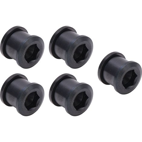 5 Vis en Titane Noir 6.5mm pour Plateau Vélo, Résistantes à la Rouille - Compatible Roues Enfants (Pack de 5) (1/5)