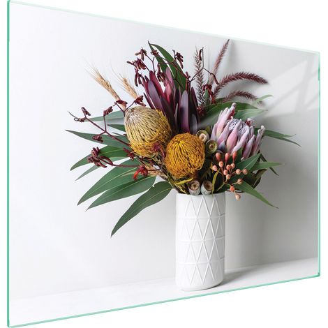 PIASTRA PROTETTIVA IN VETRO PER STUFA 70x52 FIORI (1/5)