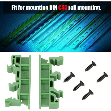10 supports de fixation pour carte PCB sur rail DIN C45 35mm, adaptateurs de circuit imprimé, lot de 10 (1/5)