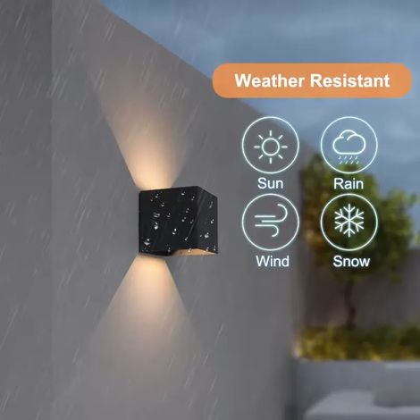 Applique Murale Exterieur Angle de Faisceau Réglable G9 LED Lampe Exterieur Blanc Chaud 3000K Lampe Exterieure Murale Aluminium noir (1/5)