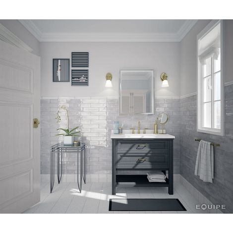 Carrelage mural faïence SPLENDOURS 30x7,5 cm Grey - - boîte de m2 (1/2)