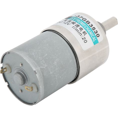 12-V-Gleichstrommotor XD-37GB3530, 20 U/min, Getriebe, Mikro-Permanentmagnet, niedrige Drehzahl, mit Halterung und Drehzahlregler (1/5)
