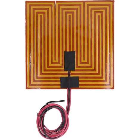 Film chauffant flexible en PI, 150 °C, 20 x 20 cm, plaque chauffante auto-adhésive pour imprimantes 3D, 12 V CC, 120 W (1/4)