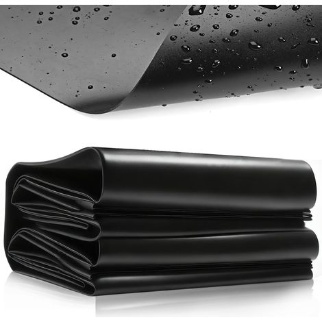 Bache Bassin Exterieur Bâche pour Extérieur Liner Piscine EPDM 3x4m Poisson Noir pour Bac a Fleurs Agricole Étanche Créer Bassins D'agrément Sélection 'eau Cascade Fontaines Jardinage Serres (1/5)