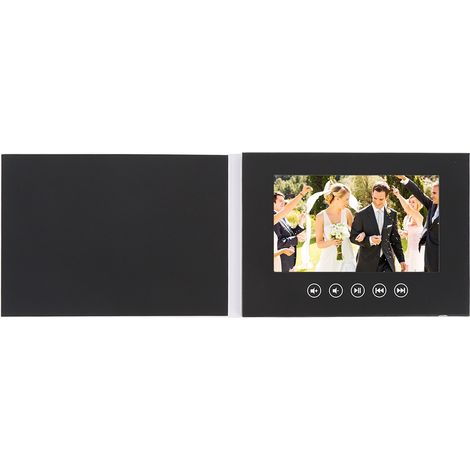 Carte de vœux vidéo électronique HD 720p, livre vidéo électronique avec écran LCD 7 pouces, idéal pour un anniversaire ou toute autre occasion. Format : 128 Mo. (1/5)