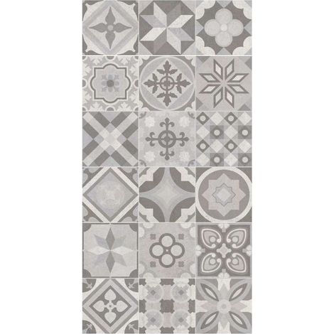 Eiffel Art Construction – Carrelage sol et mur effet béton patchwork 30x30 cm – Grès cérame – Finition mate – Usage intérieur et extérieur – Conditionnement 1,17 m²/boîte