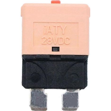 Disjoncteur 5 A 28 V CC, fusible standard, réarmement manuel-Brown