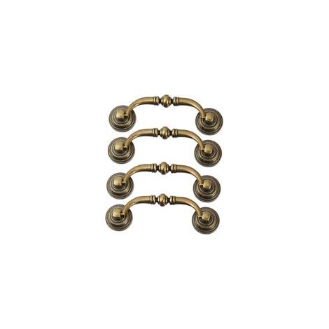 4 pièces Poignées de Tiroir Style Européen et Américain Accessoires de Meuble Durables et Élégants Boutons Rétro pour Armoires et Commodes Finition Bronze Ancien (1/5)