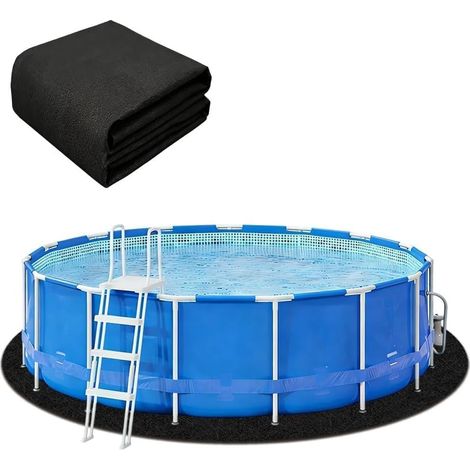 Tapis de Piscine Rond - Tapis de Sol en Feutre pour piscines - Tapis de Protection du Sol de Piscine d'extérieur - Tapis de Sol de Piscine Rond - Diamètre 305 x 370 x 460 cm - pour arrière (1/5)