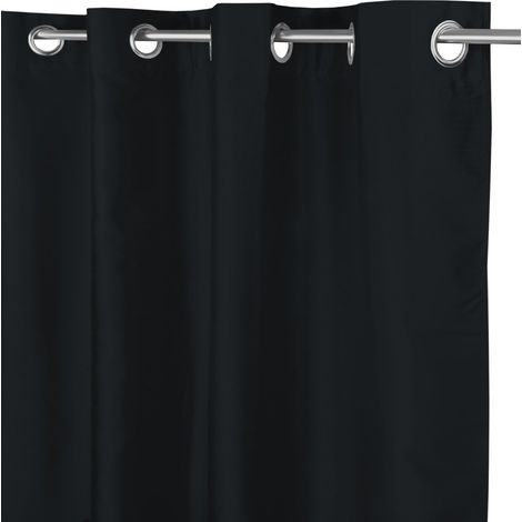 TENDA SHAY in tinta unita NERO cm. 140X290 CONFEZIONATA (1/4)