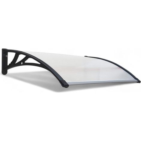 Pensilina in policarbonato alveolare trasparente resistente per esterno - 105x80xH23 cm